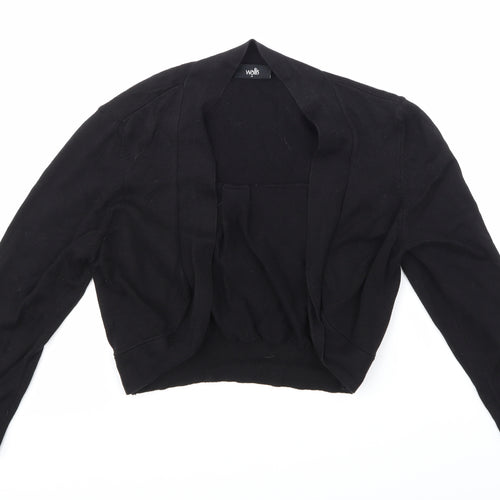 Wallis Womens Black  Knit Cardigan Jumper Size M
