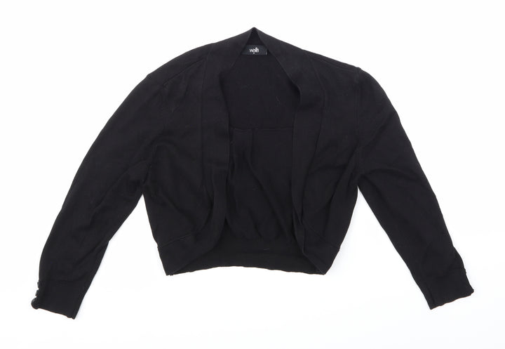 Wallis Womens Black  Knit Cardigan Jumper Size M