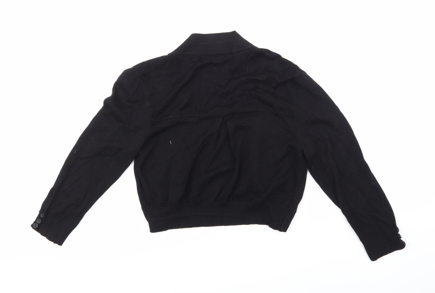 Wallis Womens Black  Knit Cardigan Jumper Size M