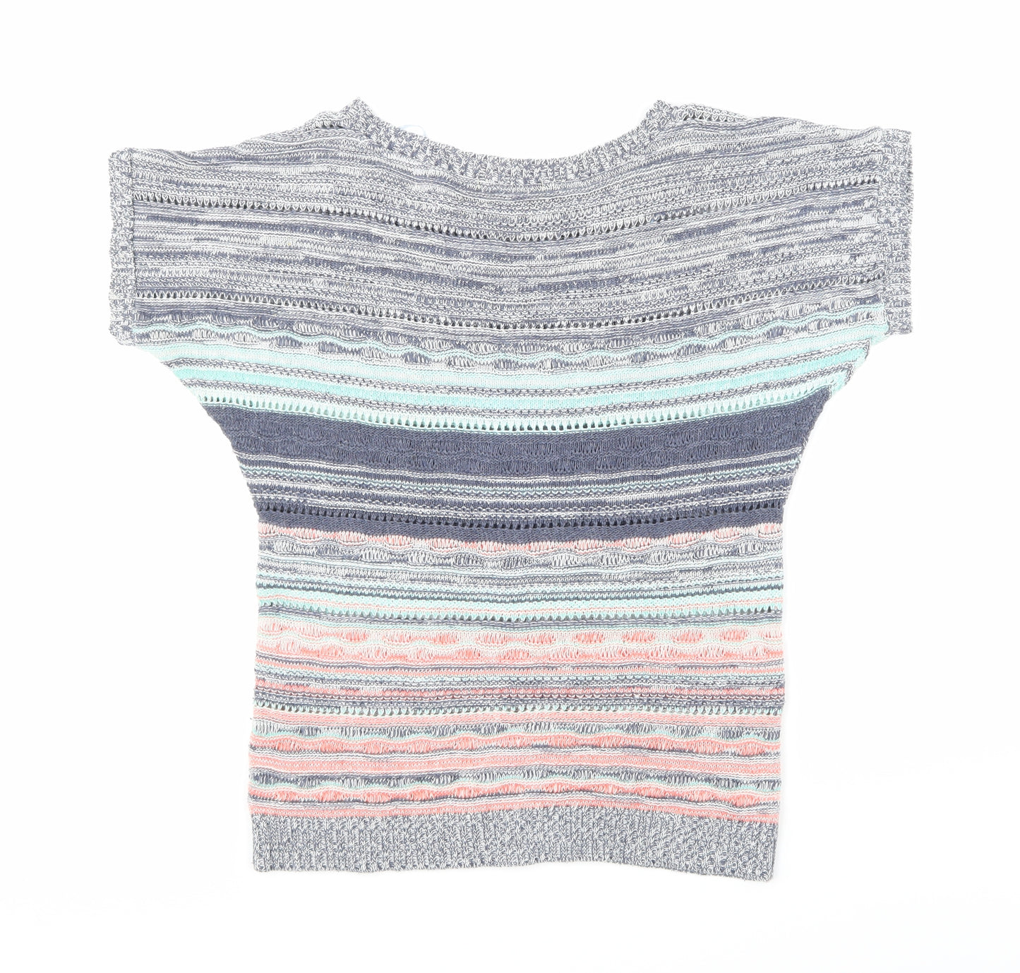 George Womens Blue Striped Knit Pullover Jumper Size 12
