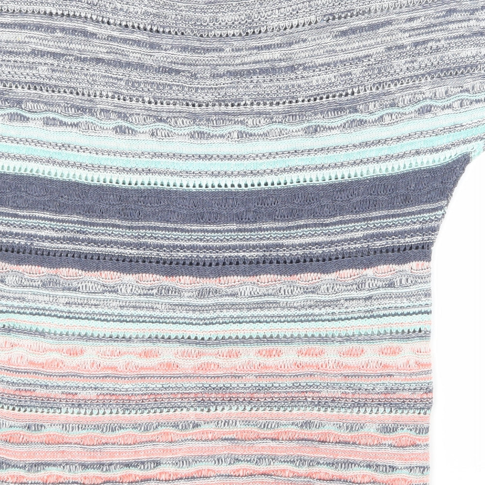 George Womens Blue Striped Knit Pullover Jumper Size 12