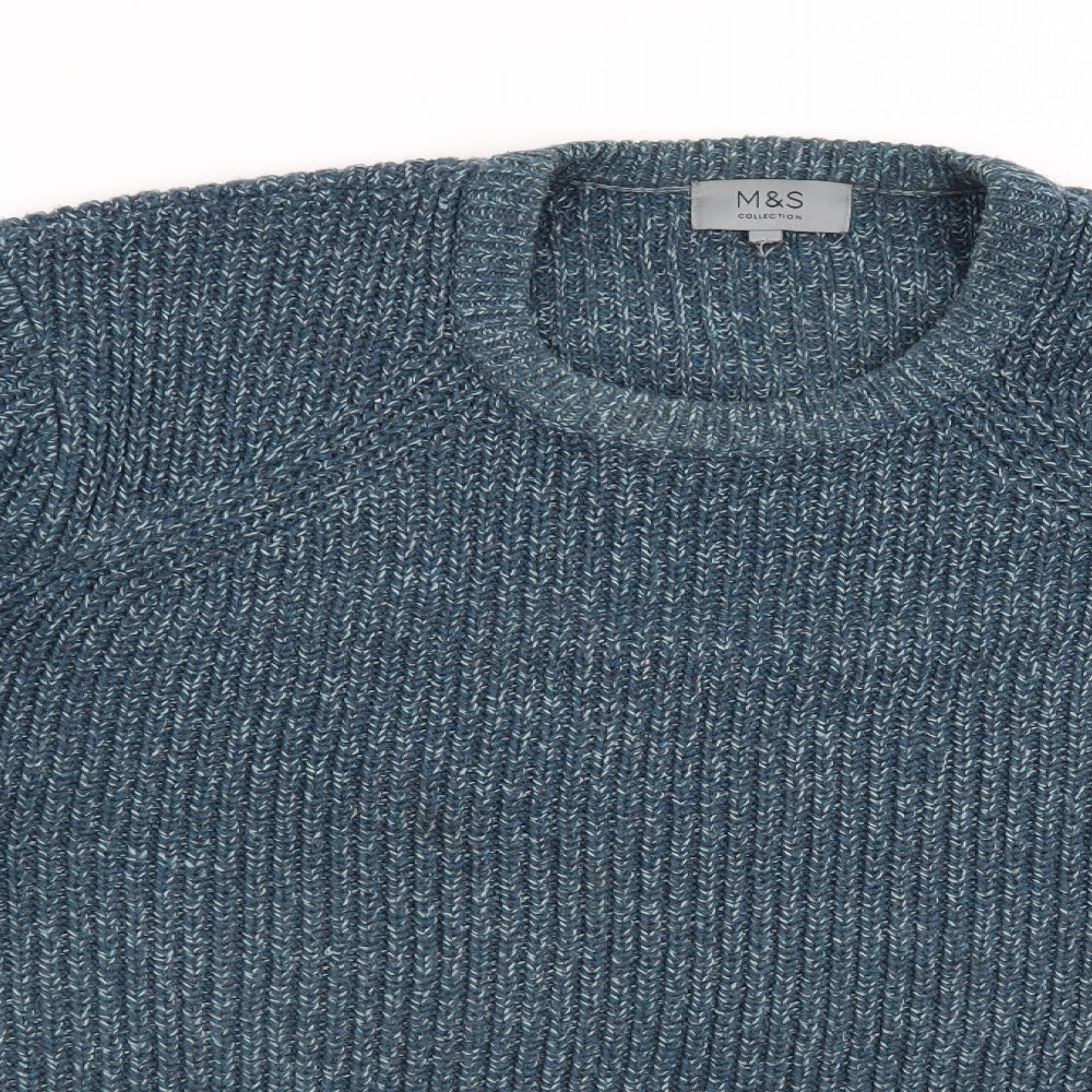 Marks and Spencer Mens Blue   Pullover Jumper Size XL