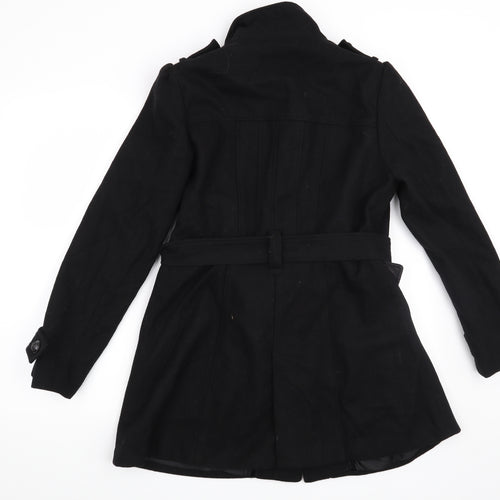 New Look Womens Black   Overcoat Coat Size 14