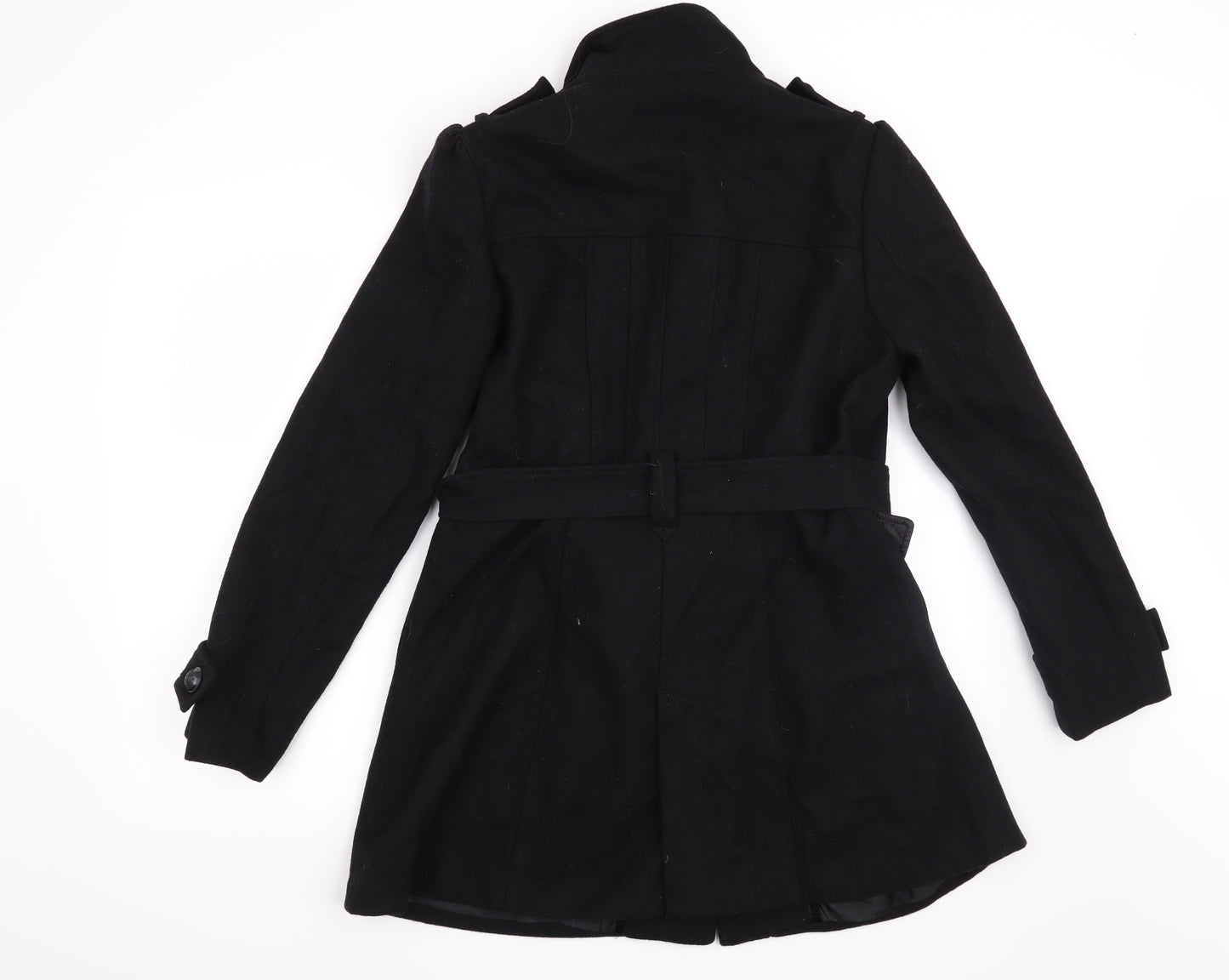 New Look Womens Black   Overcoat Coat Size 14