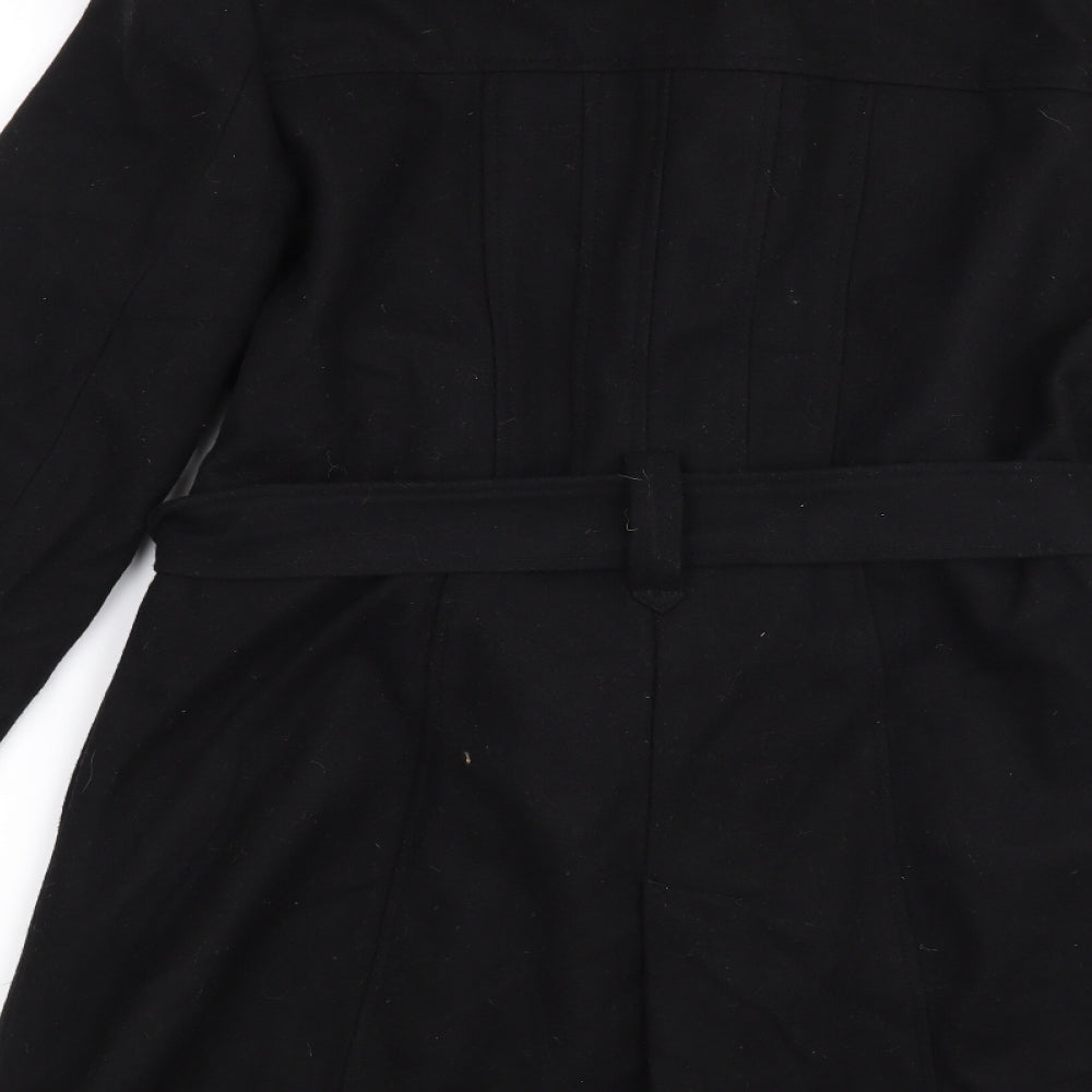 New Look Womens Black   Overcoat Coat Size 14