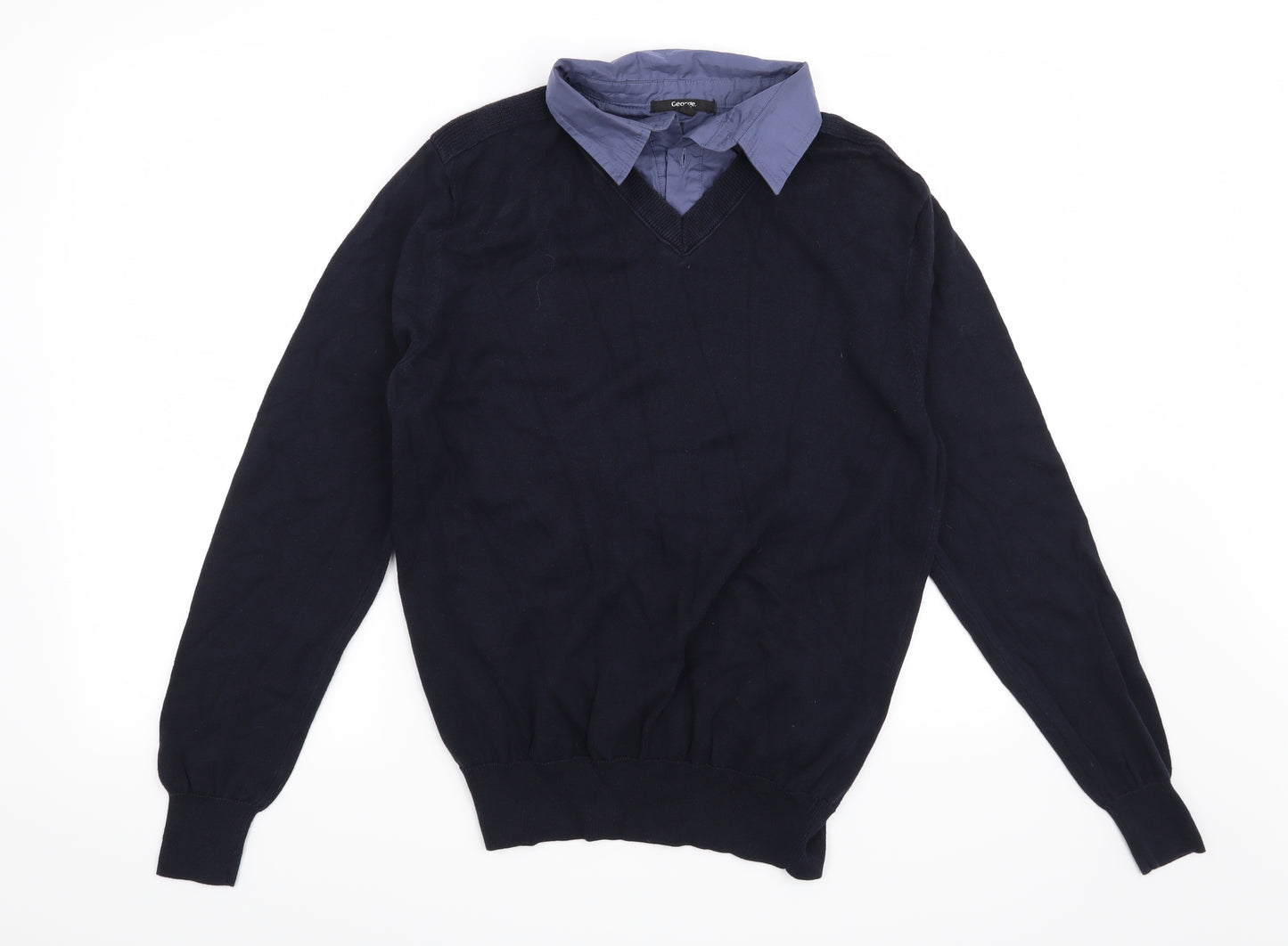 George Mens Blue   Pullover Jumper Size M