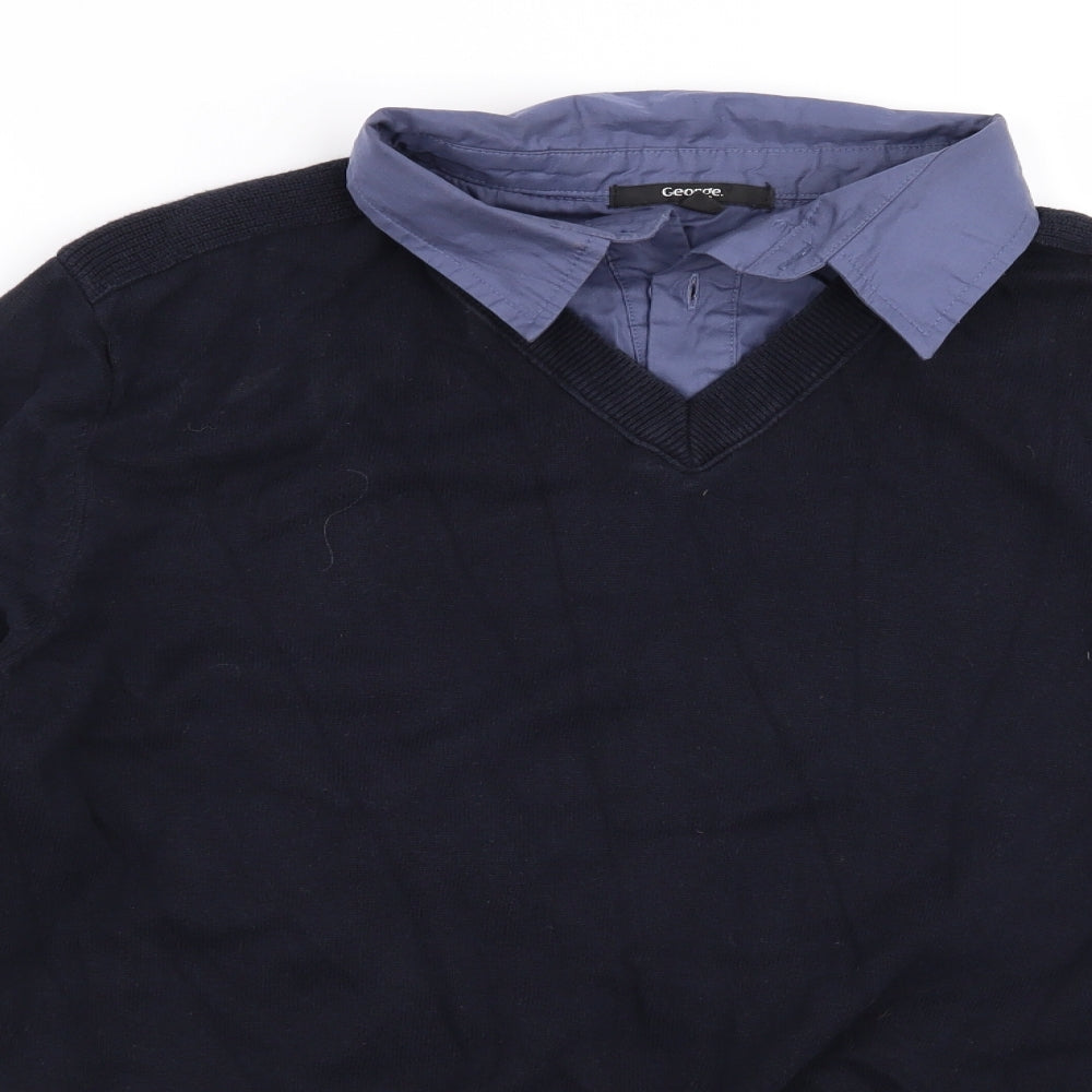 George Mens Blue   Pullover Jumper Size M