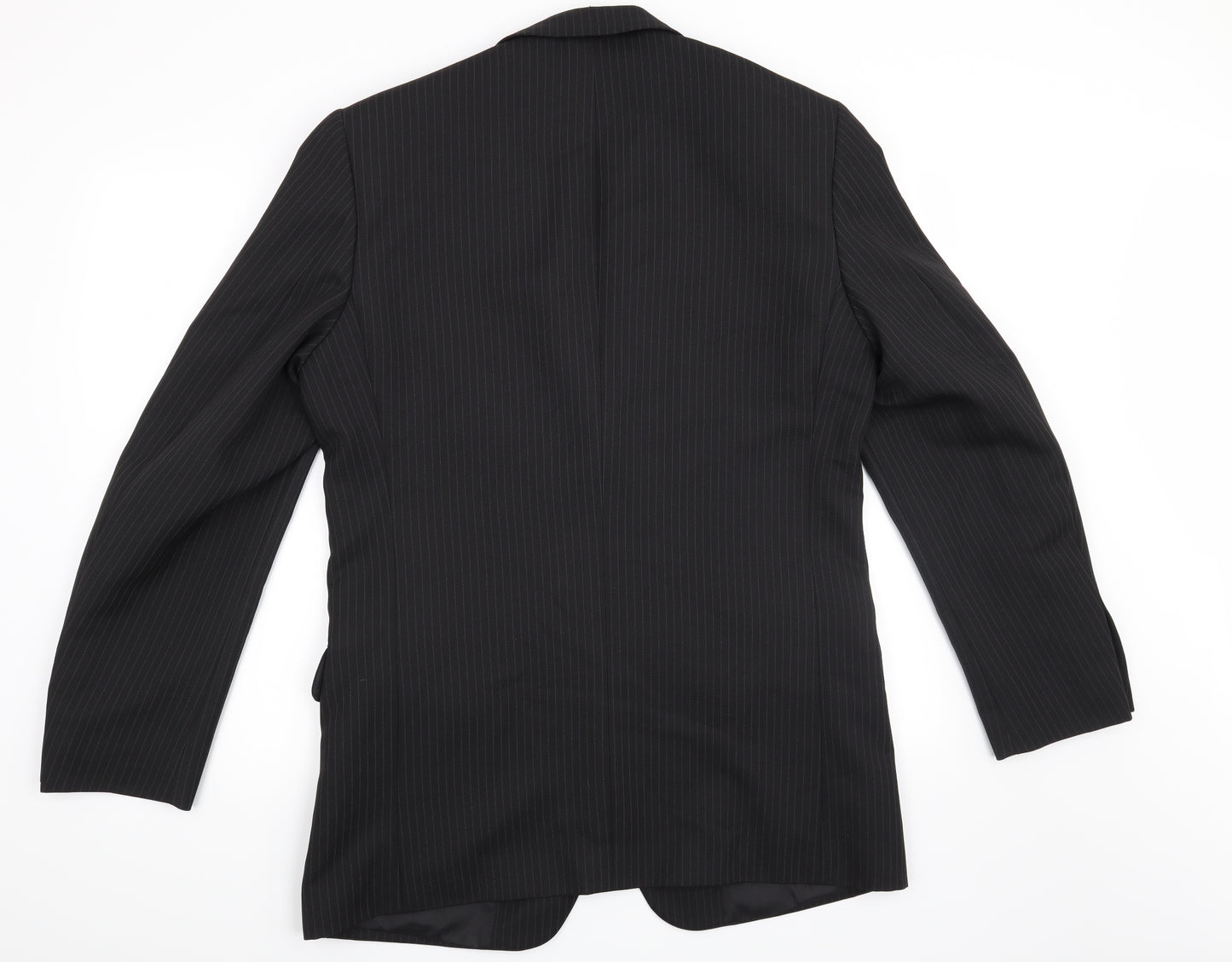 Taylor & Wright Mens Black Striped  Jacket Suit Jacket Size 40