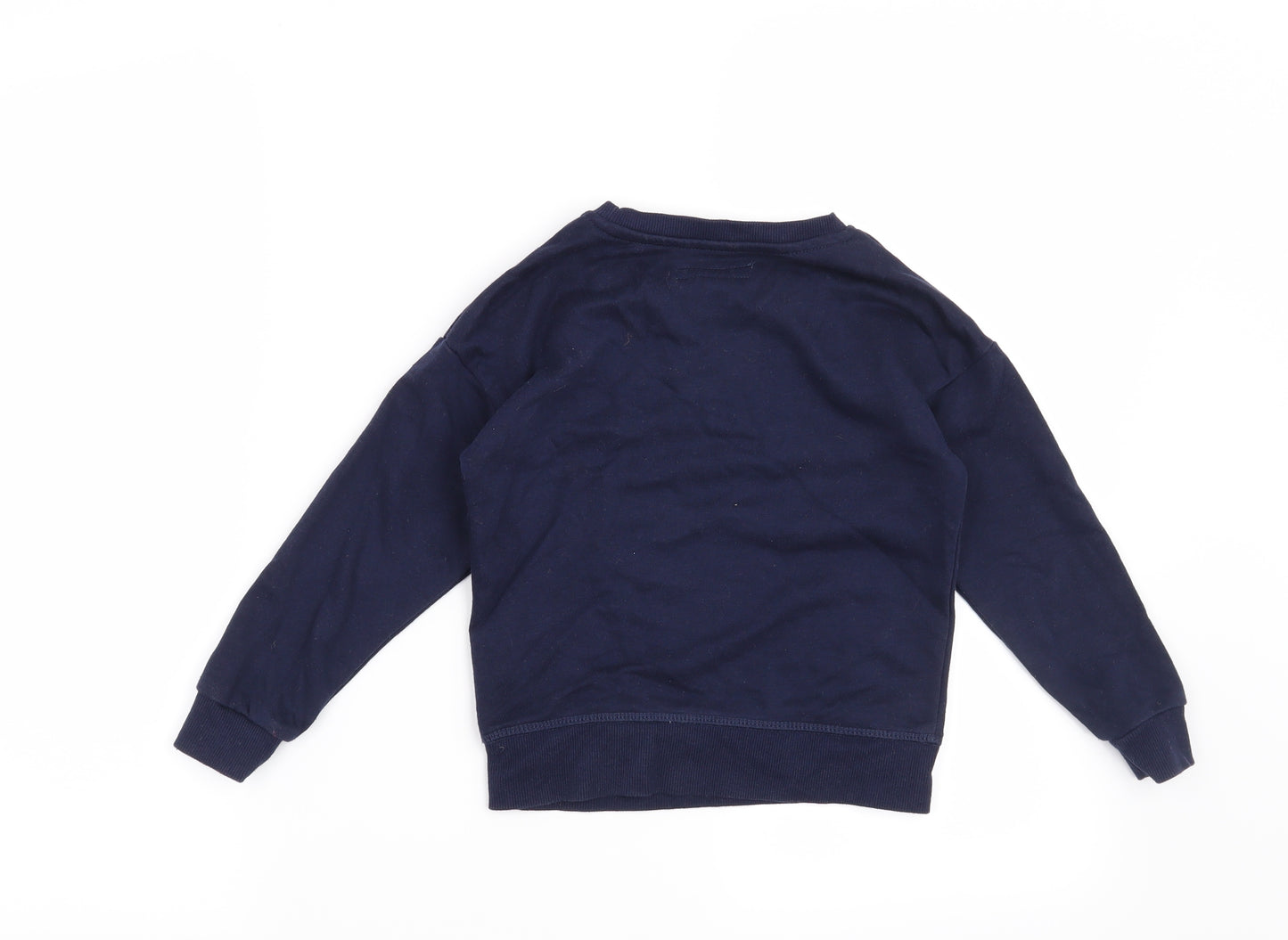 Primark Girls Blue   Pullover Sweatshirt Size 5-6 Years  - Follow your Dreams