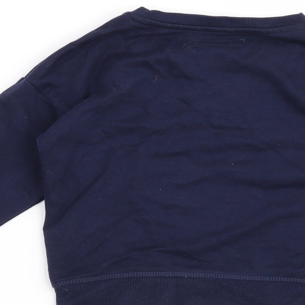 Primark Girls Blue   Pullover Sweatshirt Size 5-6 Years  - Follow your Dreams