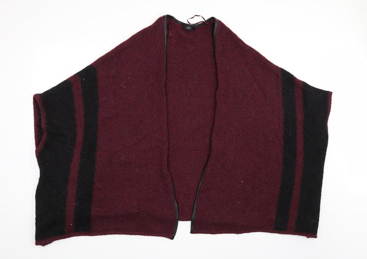 F&F Womens Red Striped Cardigan Jumper Size S