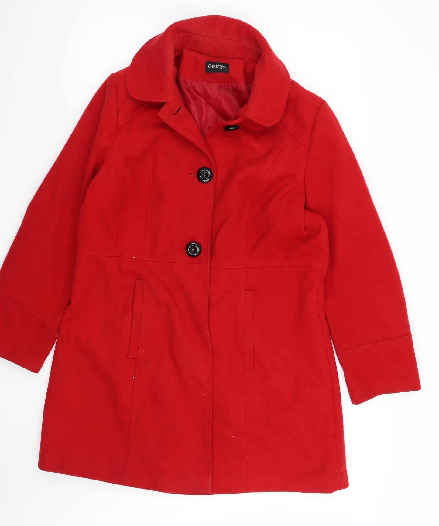 George Womens Red   Motorcycle Jacket Coat Size 20