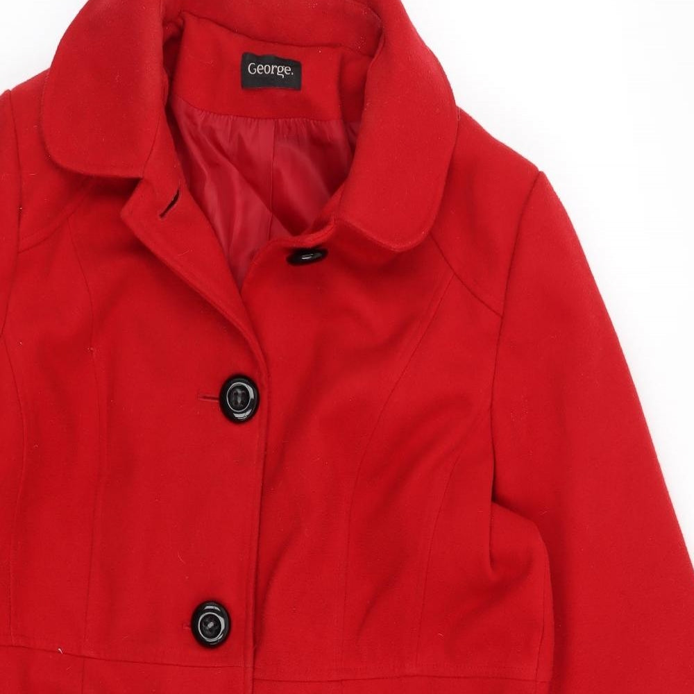 George Womens Red   Motorcycle Jacket Coat Size 20