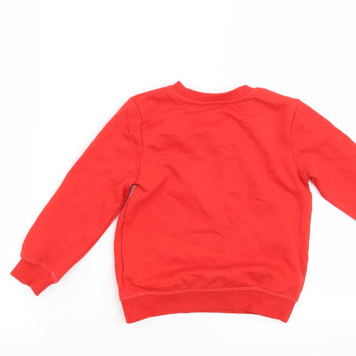 Matalan Boys Red   Pullover Sweatshirt Size 2-3 Years  - Xmas Mode On