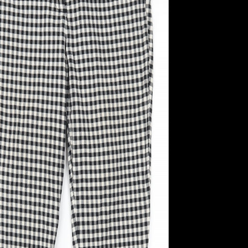 Zara Womens Grey Check  Trousers  Size M L25 in