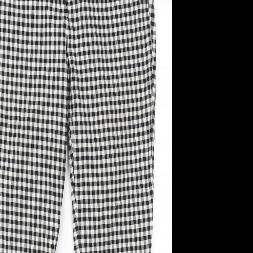 Zara Womens Grey Check  Trousers  Size M L25 in