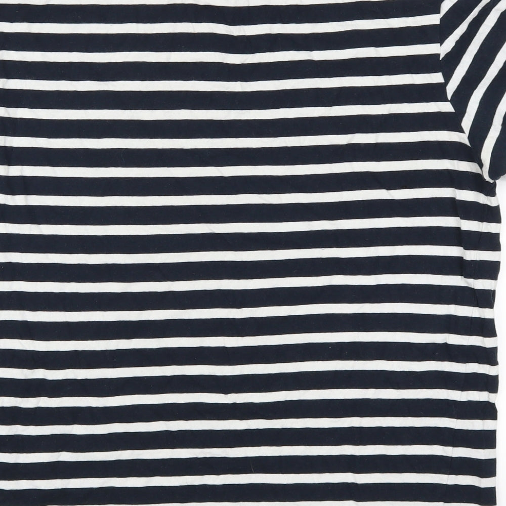 H&M Mens Black Striped   T-Shirt Size M