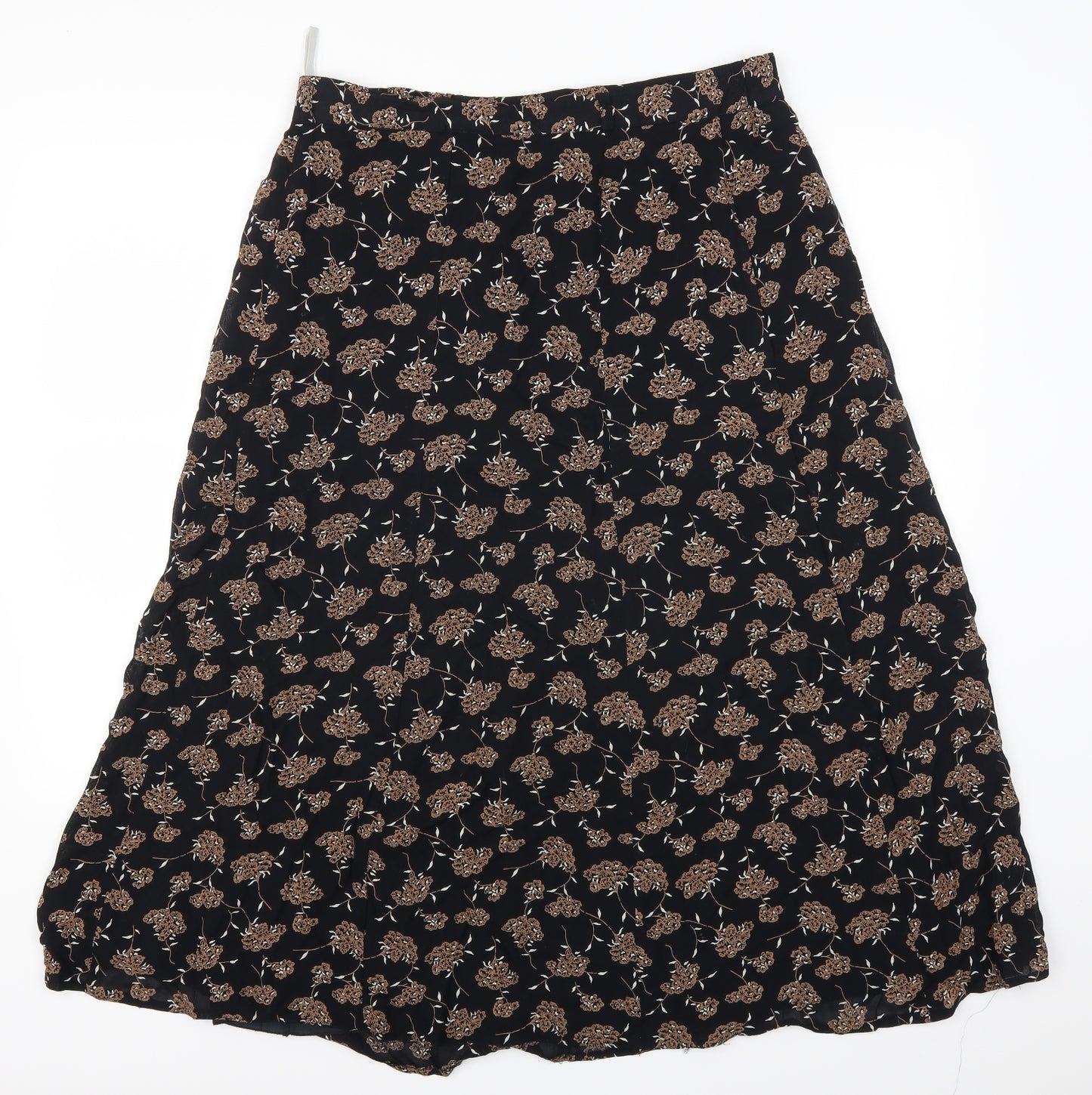 Bianca Womens Brown Floral  Mini Skirt Size 16