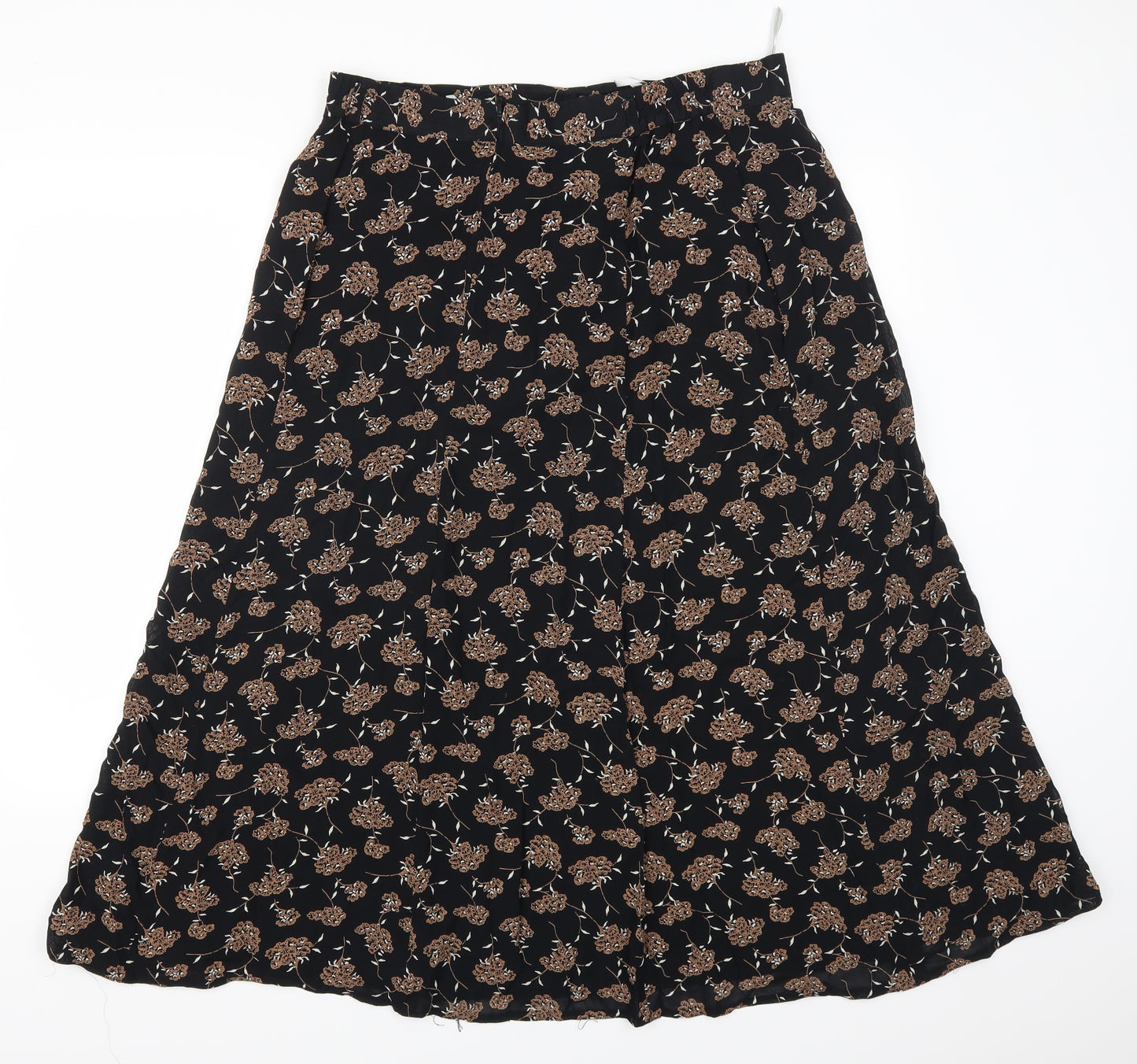 Bianca Womens Brown Floral  Mini Skirt Size 16