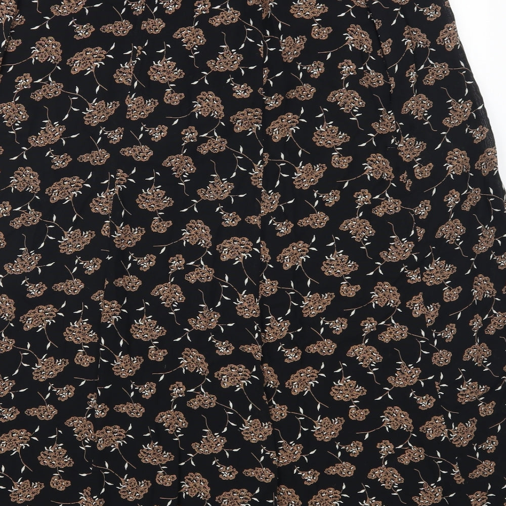 Bianca Womens Brown Floral  Mini Skirt Size 16