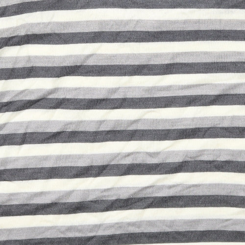 Bonmarché Womens Grey Striped  Pullover Jumper Size M