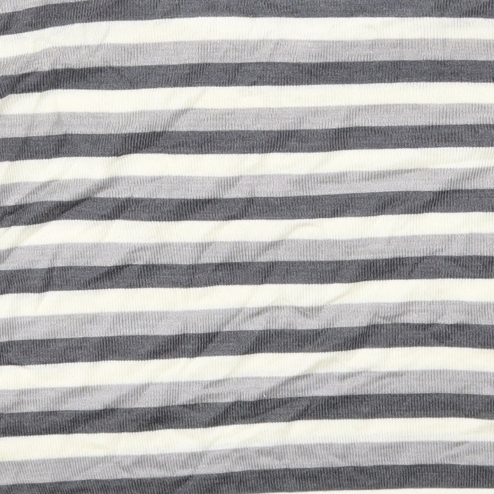 Bonmarché Womens Grey Striped  Pullover Jumper Size M