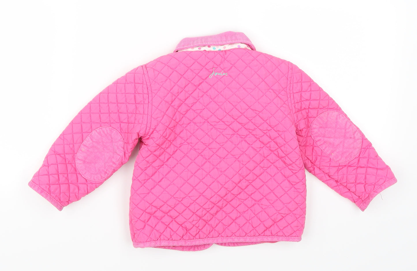 Joules Girls Pink   Quilted Coat Size 12-18 Months