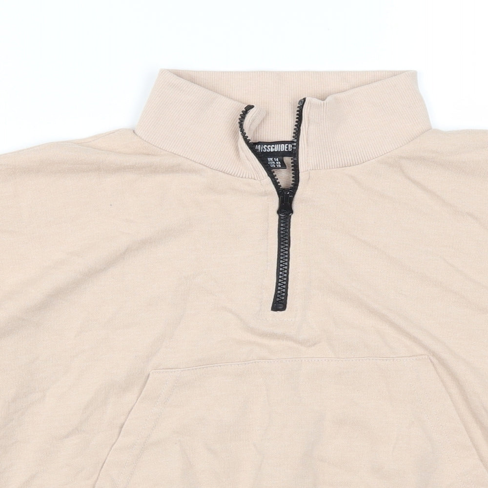 Missguided Womens Pink   Pullover Sweatshirt Size 14