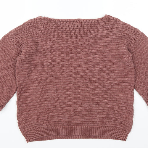 Marks and Spencer Womens Pink Argyle/Diamond  Pullover Jumper Size 12