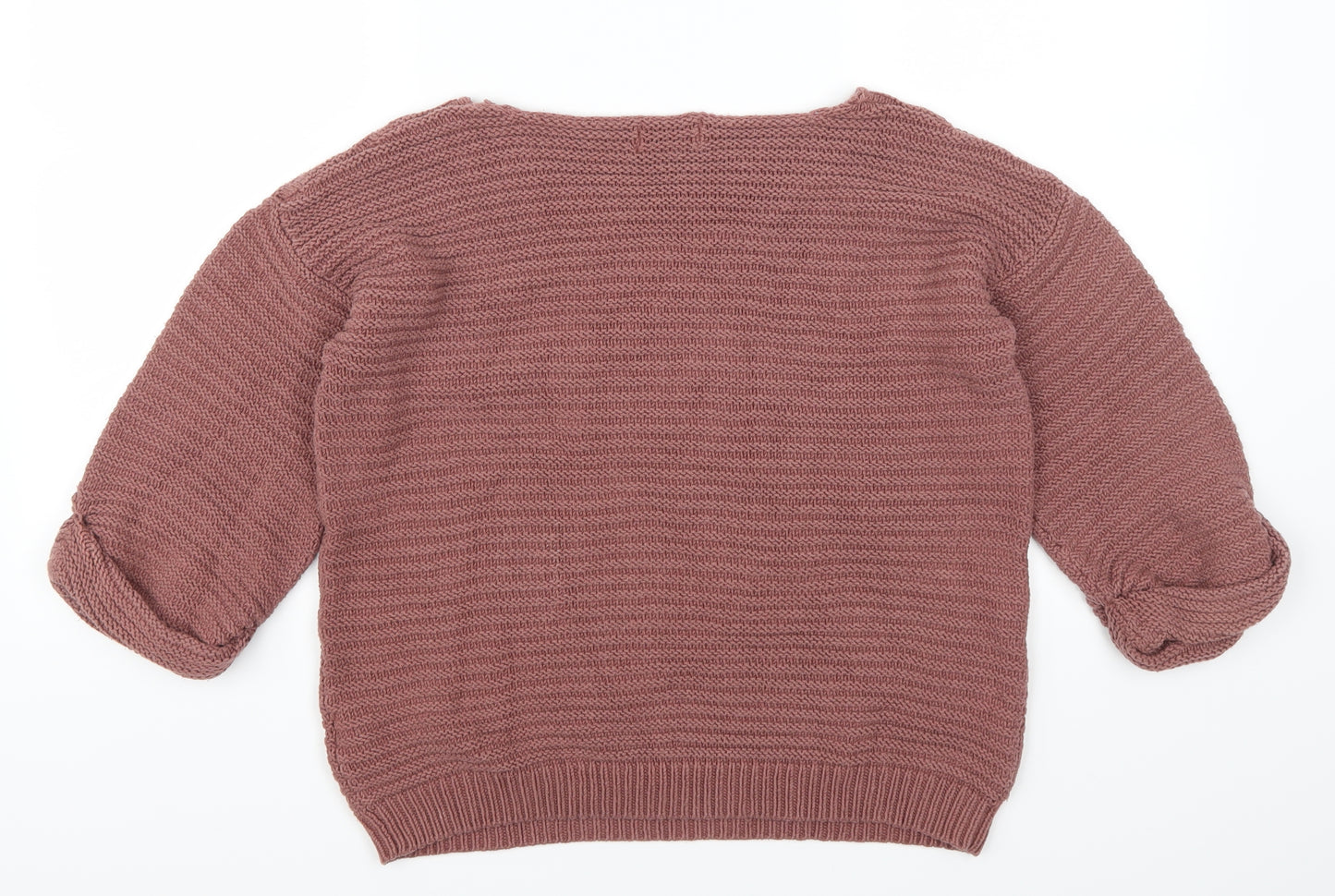 Marks and Spencer Womens Pink Argyle/Diamond  Pullover Jumper Size 12