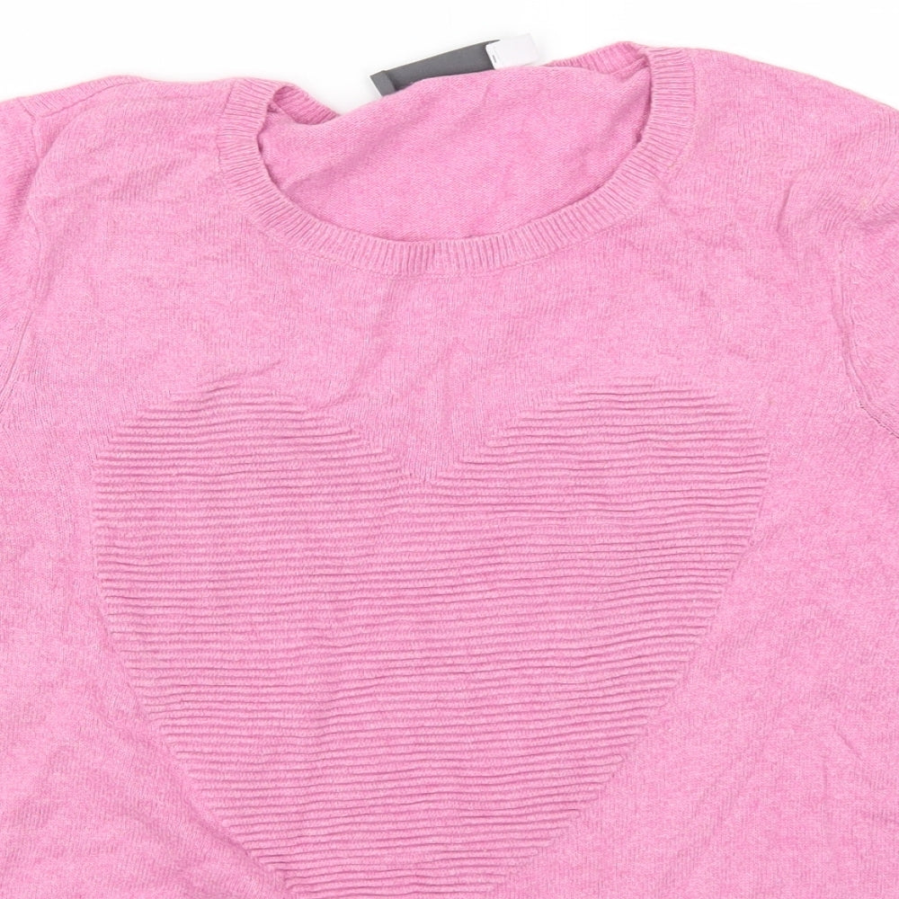 Mint Velvet Womens Pink   Pullover Jumper Size 12  - Love Heart
