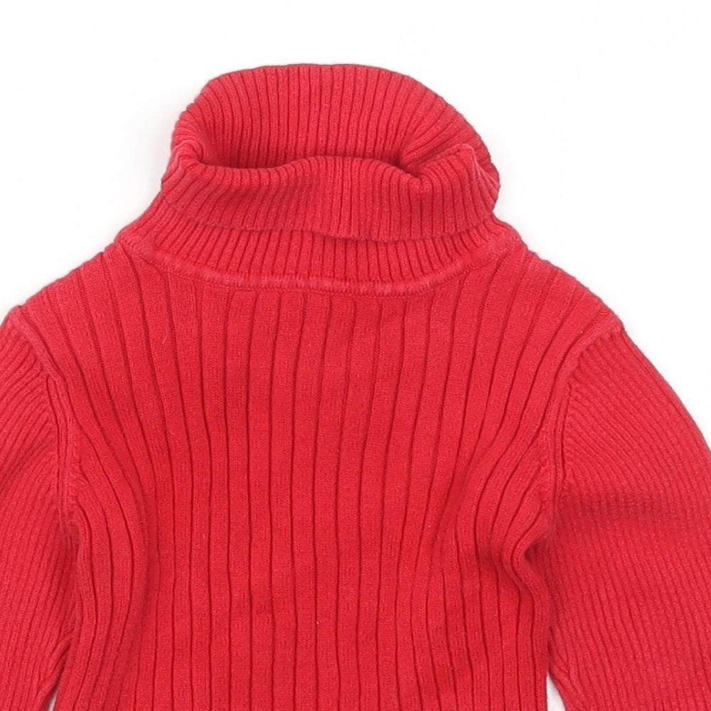 George Girls Red   Pullover Jumper Size 2-3 Years