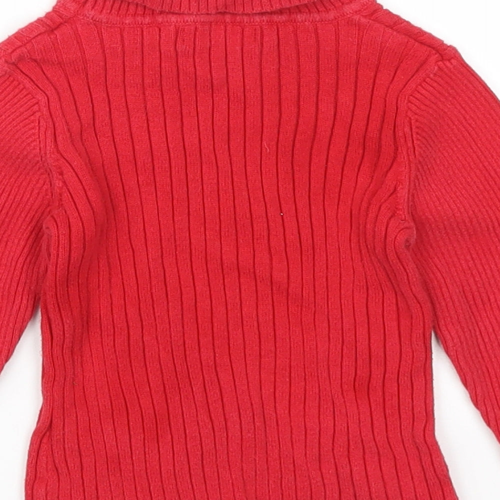 George Girls Red   Pullover Jumper Size 2-3 Years