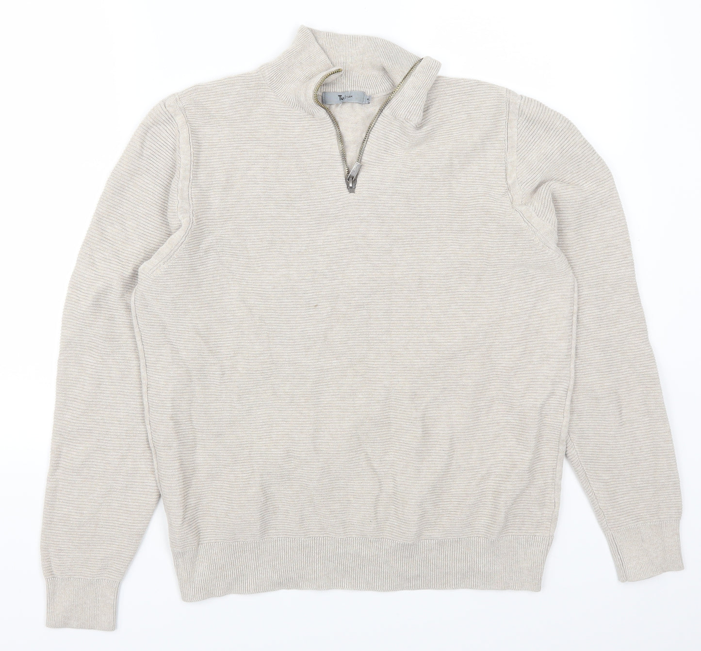TU Mens Beige   Pullover Jumper Size M