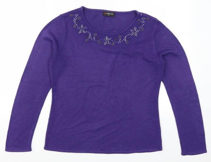 Bonmarché Womens Purple   Pullover Jumper Size S