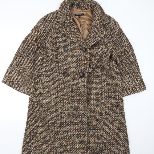 Laura Ashley Womens Brown   Pea Coat Coat Size 16