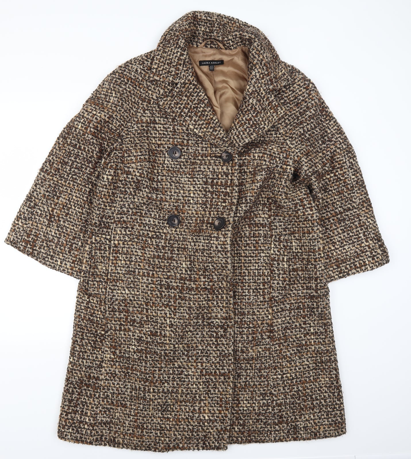 Laura Ashley Womens Brown   Pea Coat Coat Size 16
