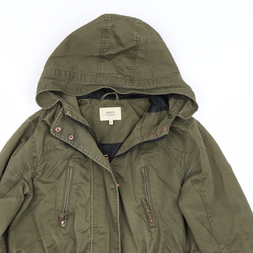 Papaya Womens Green   Jacket Coat Size 12