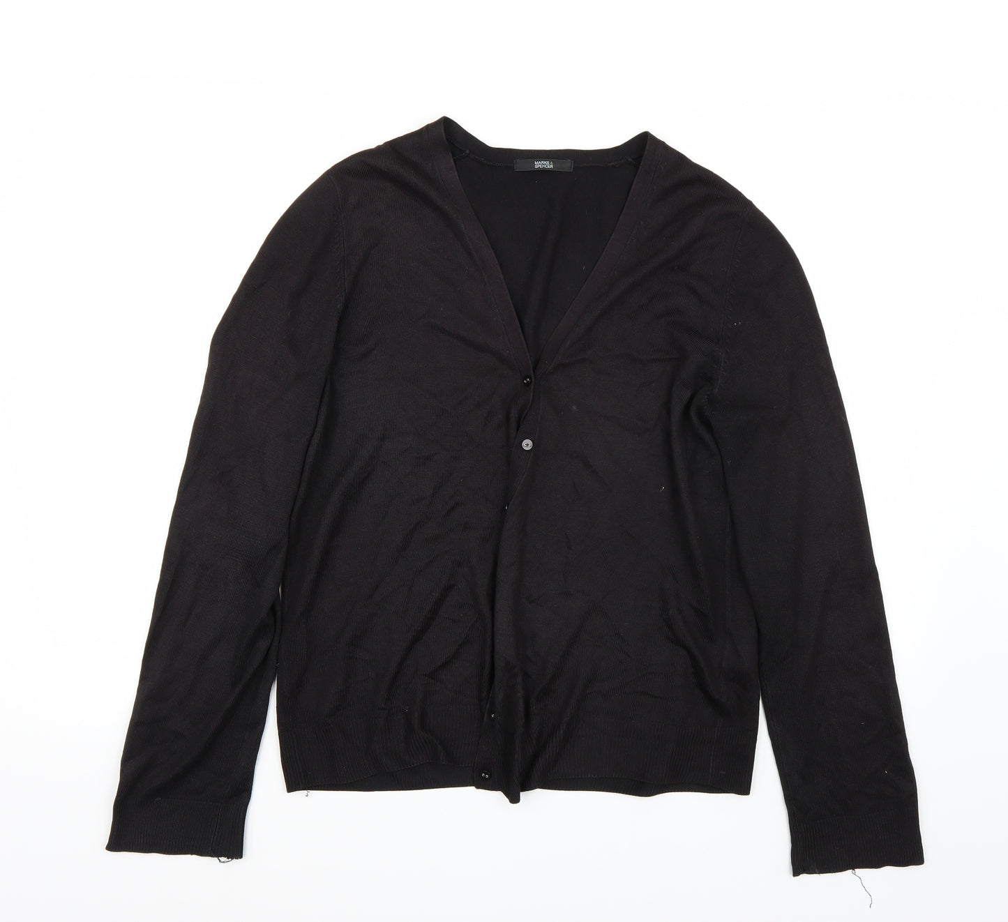 Marks and Spencer Womens Black   Cardigan Jumper Size 16