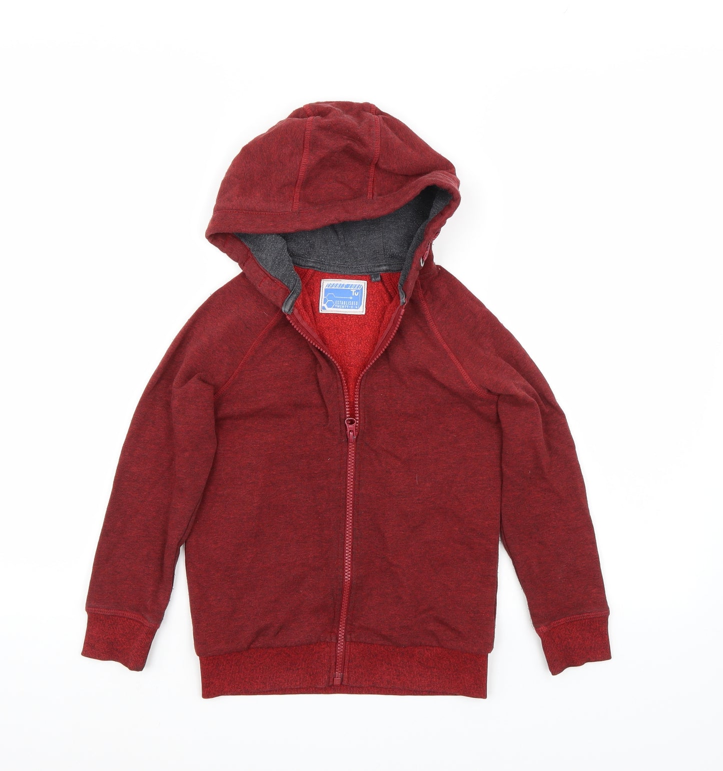 TU Boys Red   Full Zip Hoodie Size 6 Years