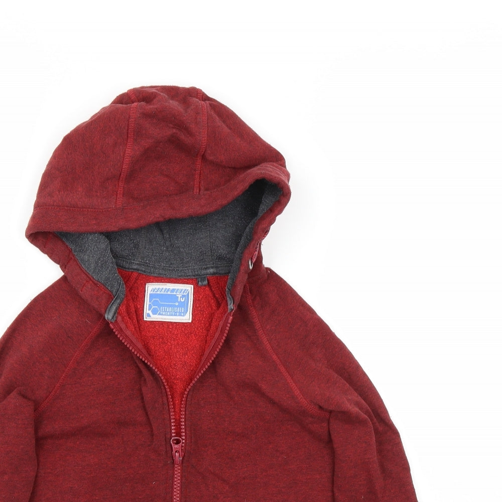 TU Boys Red   Full Zip Hoodie Size 6 Years