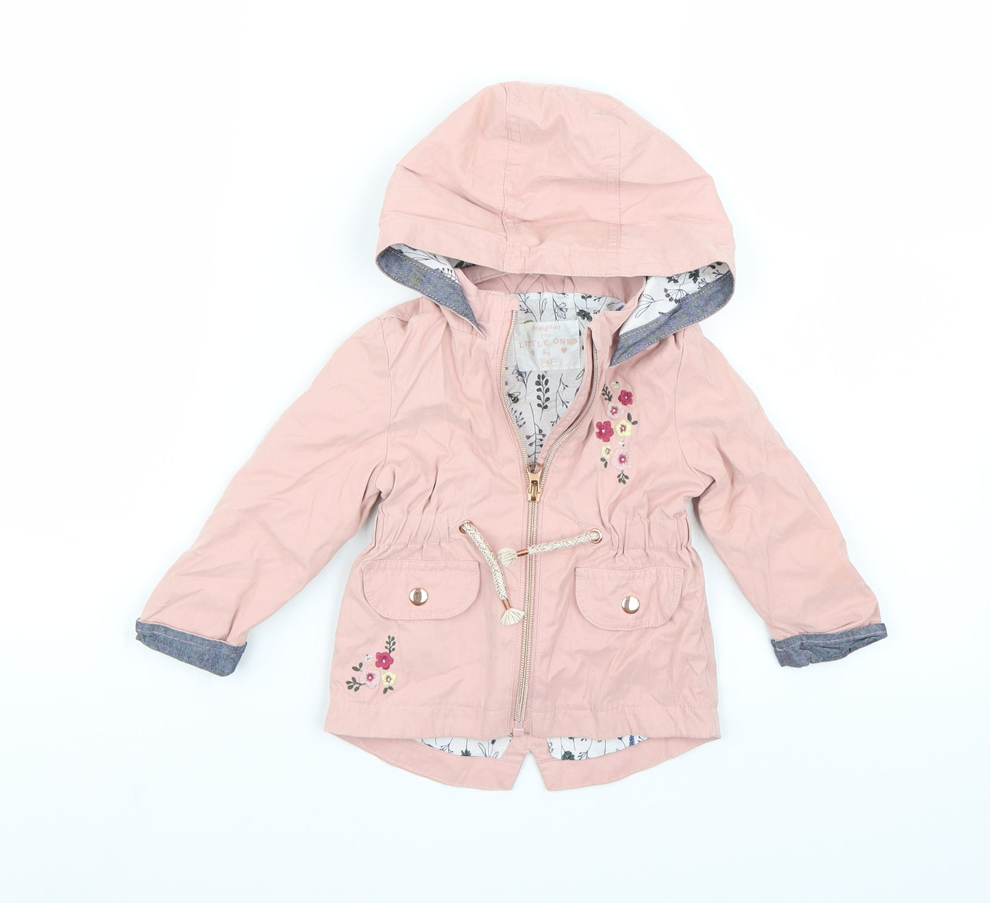 F&F Girls Pink   Jacket Coat Size 6-9 Months