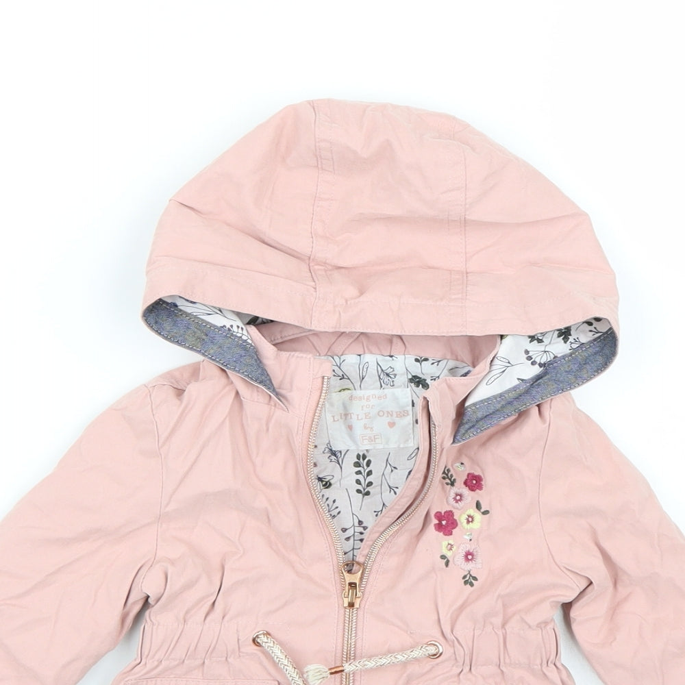 F&F Girls Pink   Jacket Coat Size 6-9 Months