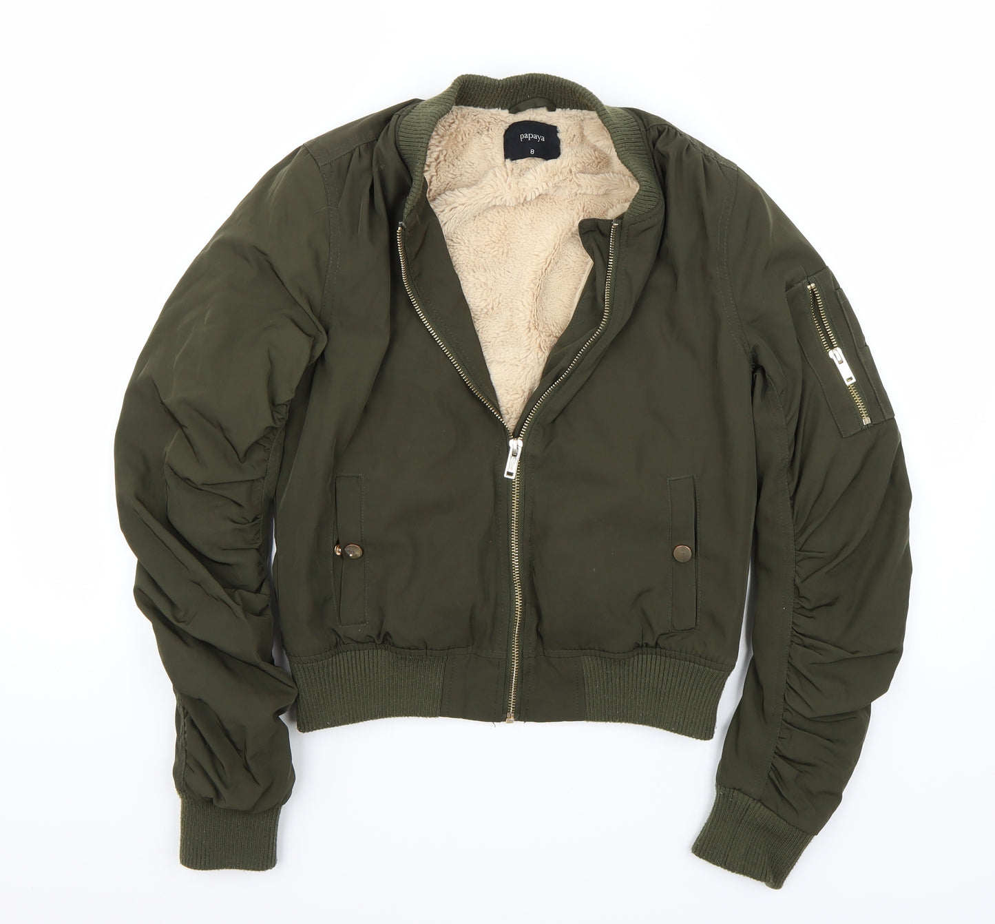 Papaya Womens Green   Jacket Coat Size 8