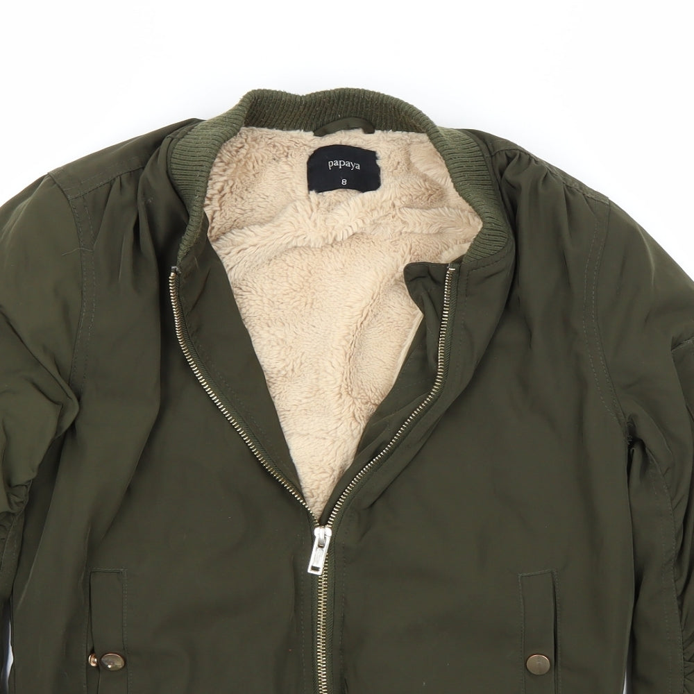Papaya Womens Green   Jacket Coat Size 8