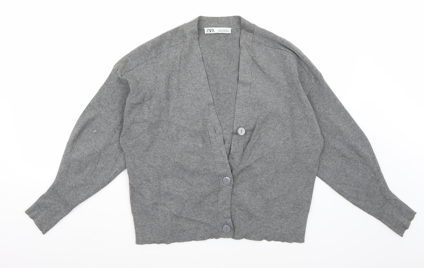 Zara Womens Grey   Cardigan Jumper Size M