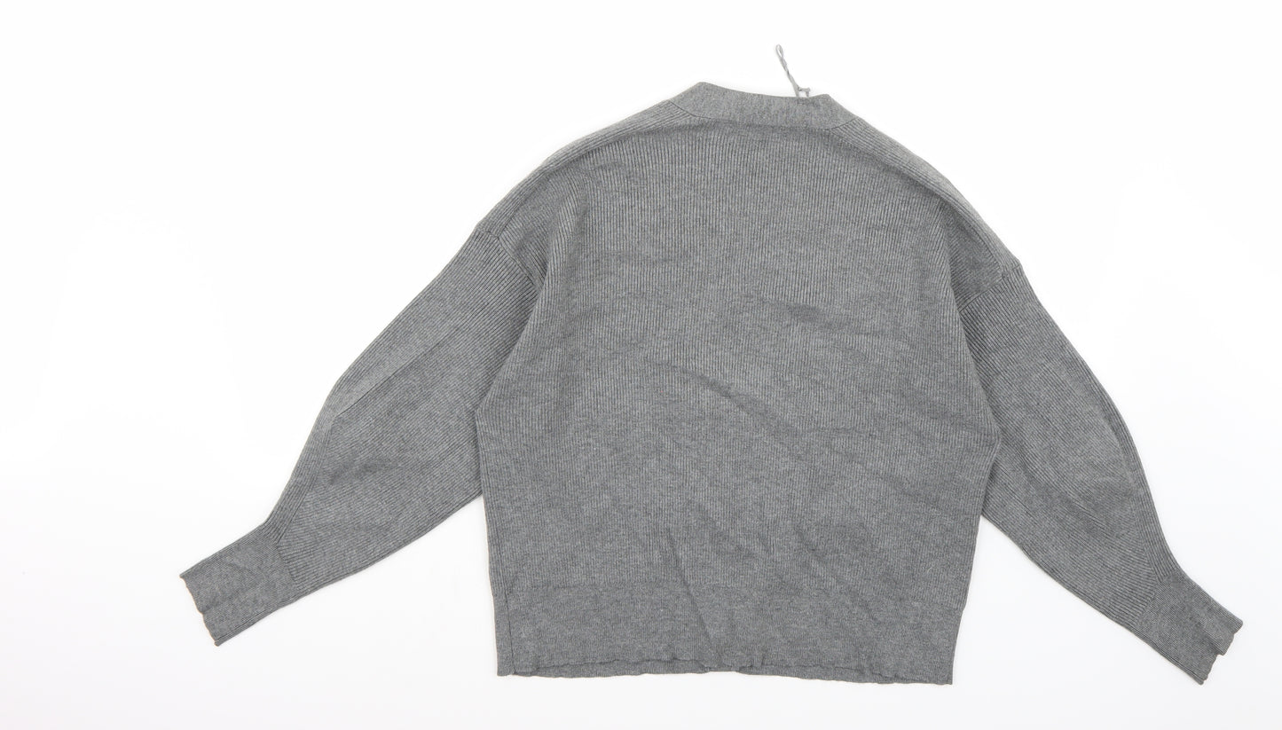 Zara Womens Grey   Cardigan Jumper Size M