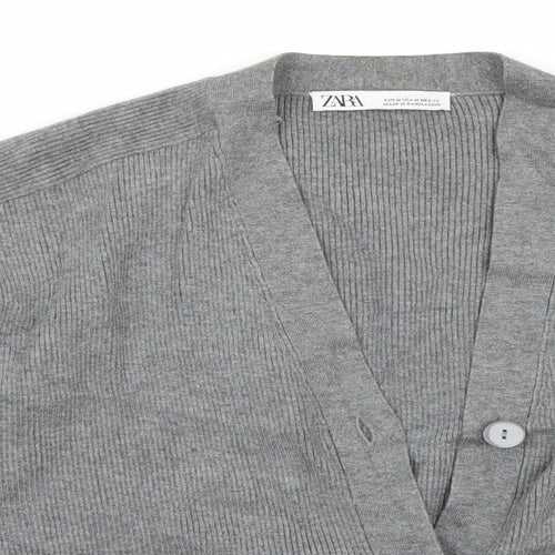 Zara Womens Grey   Cardigan Jumper Size M