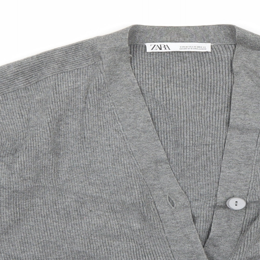 Zara Womens Grey   Cardigan Jumper Size M