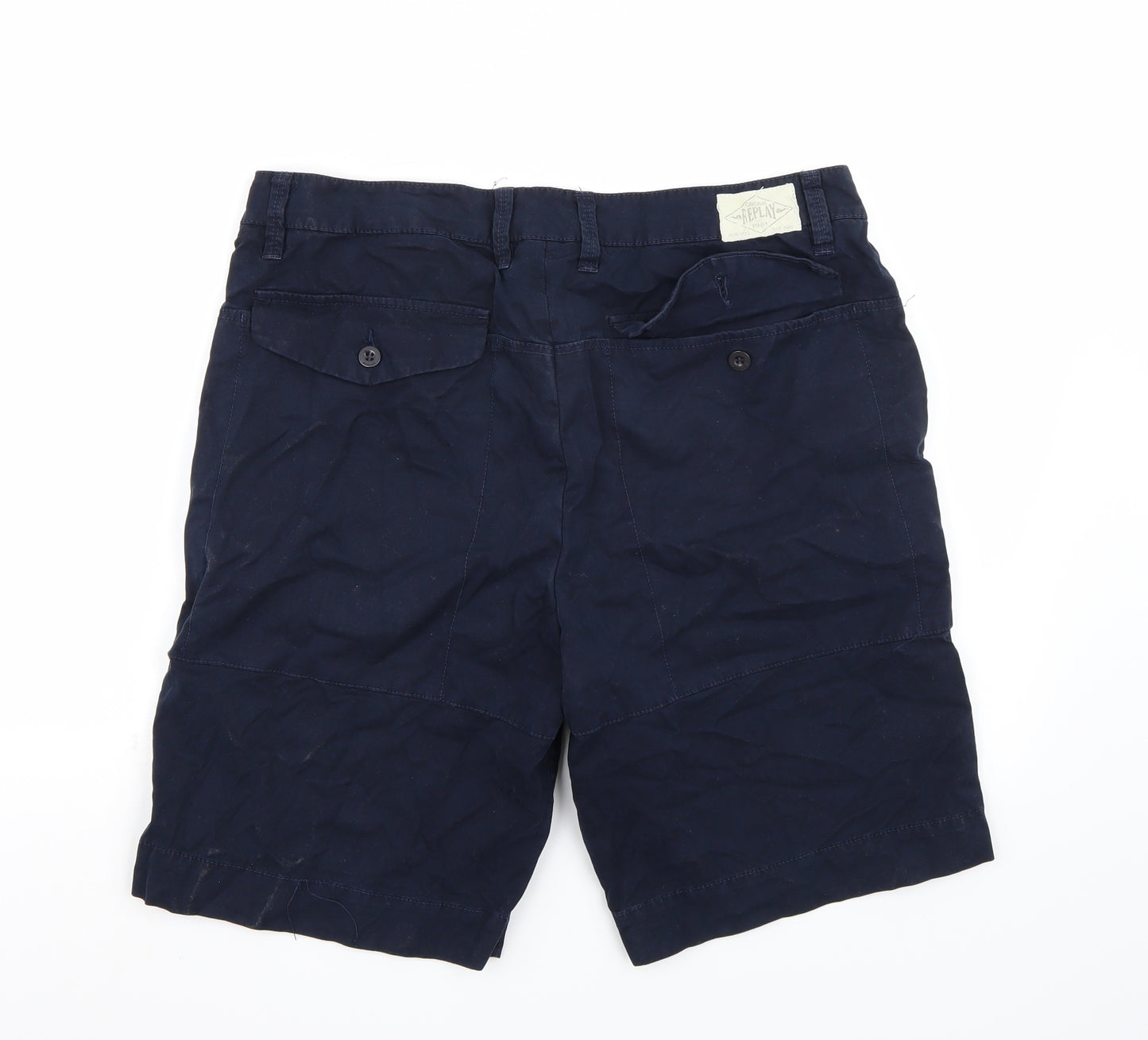Replay Mens Blue   Chino Shorts Size 32